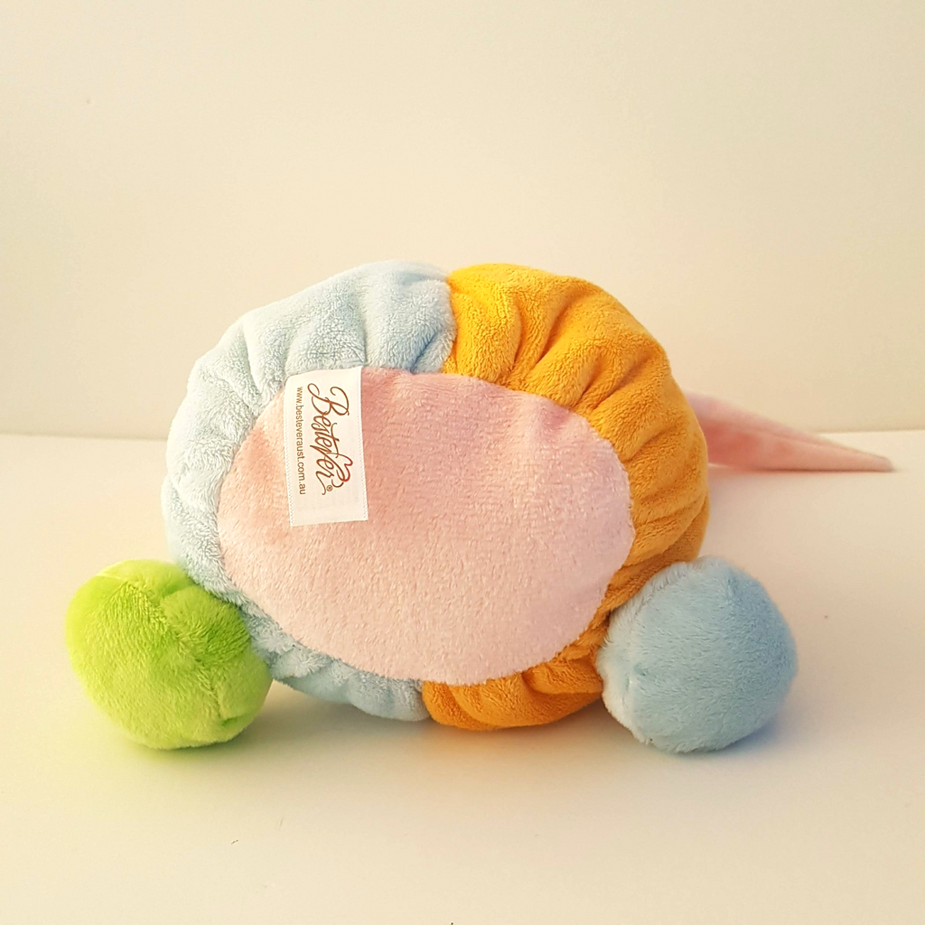 Bestever PASTEL DOG RATTLE Plush 23cm Colour Block Puppy Stuffed Animal Soft Toy8