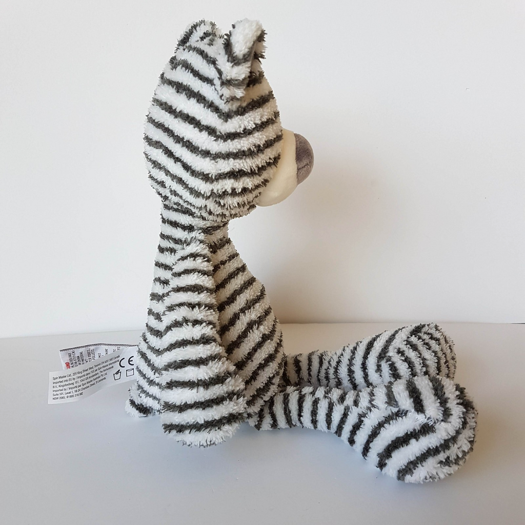 Gund ZAG FLOPPY BEAR Plush 40cm Stuffed Animal Soft Toy Grey White Stripe Cuddly6