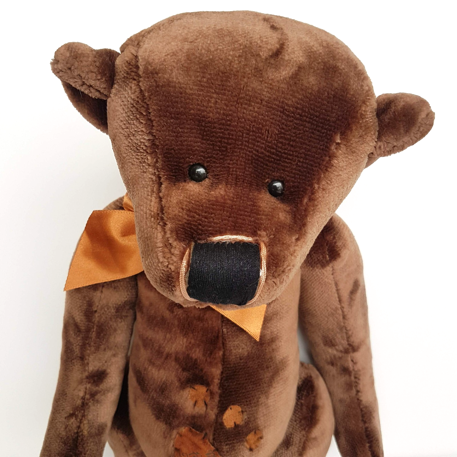 Russ WELLESLEY Teddy Bear Plush 42cm Velveteen RARE Stuffed Animal Soft Toy5