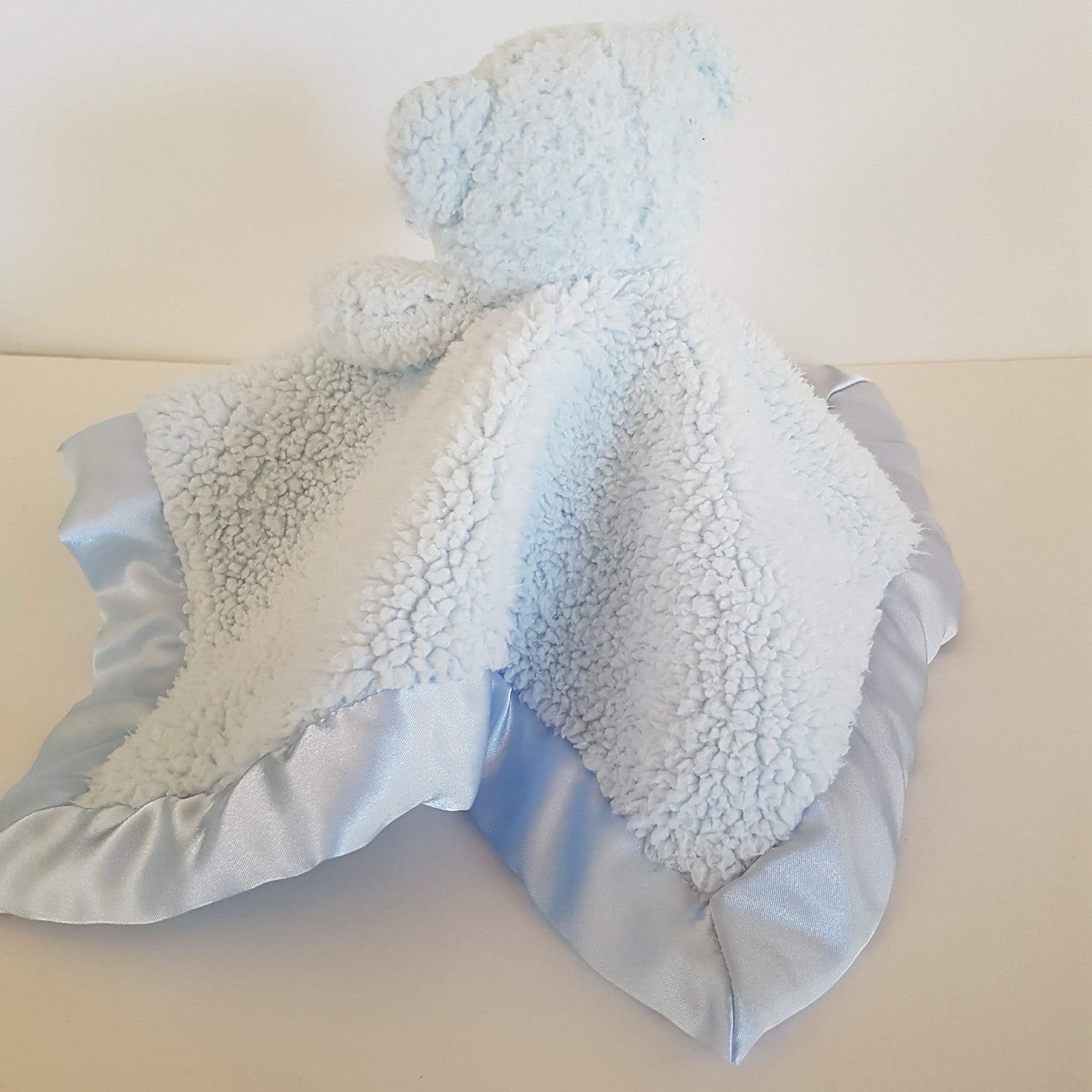 Katie Little BLUE CAR BEAR Lovey Security Blanket Comforter Plush Soft Toy Sleep6