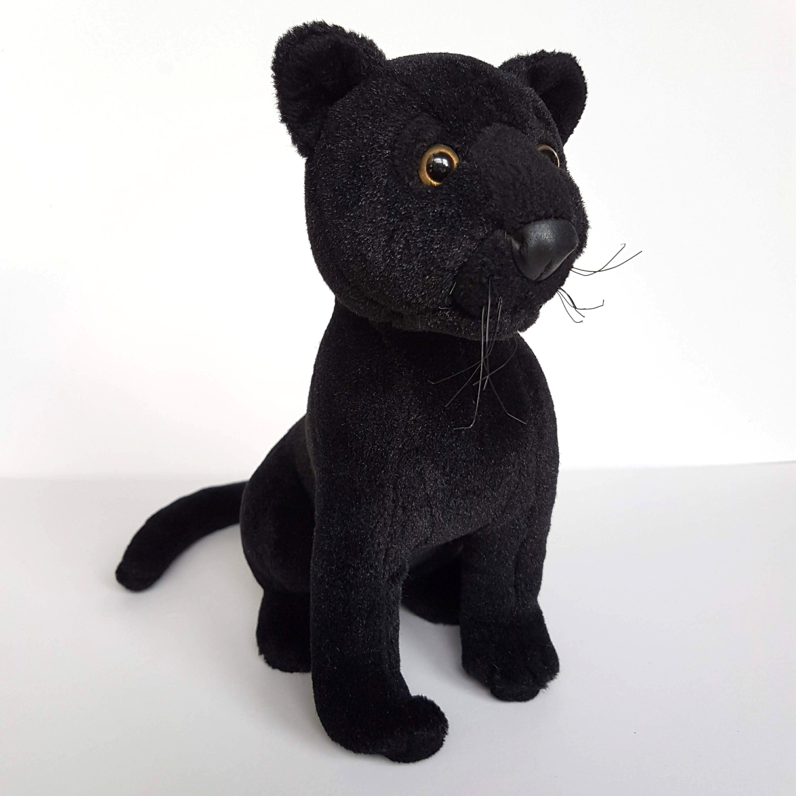 Hansa BLACK PANTHER PUMA Wild Cat 24cm Stuffed Animal Melbourne Zoo Soft Toy0