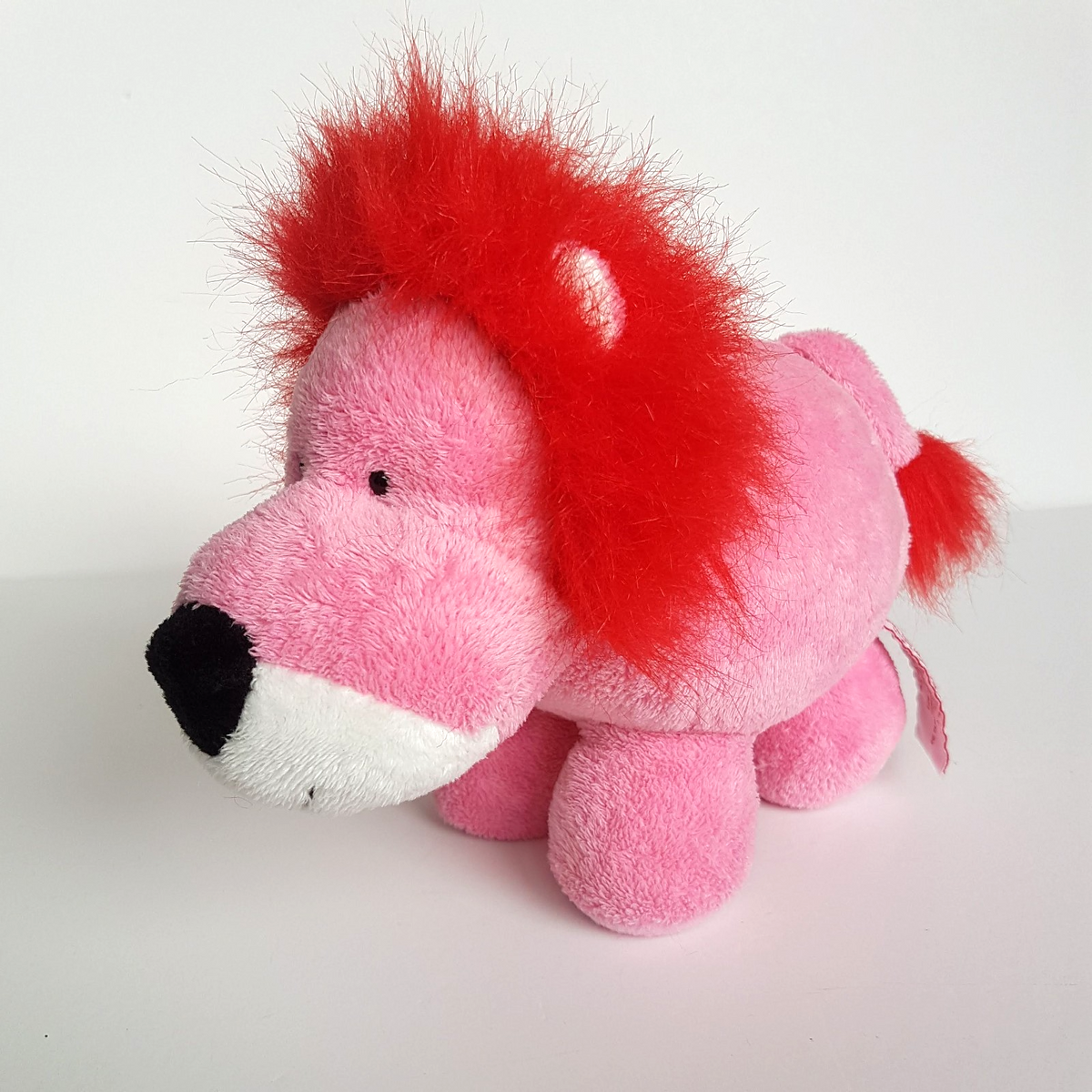 Russ Pink LION WILD CAT Plush Small Soft Toy Stuffed Animal Silver Heart Cuddly5