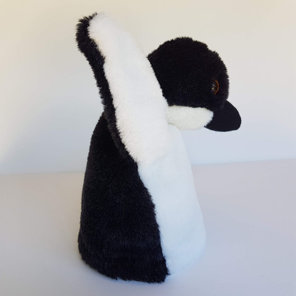 Dinki Di PENGUIN Hand PUPPET 9” SQUEAKER Plush Stuffed Animal Sea Bird Soft Toy4