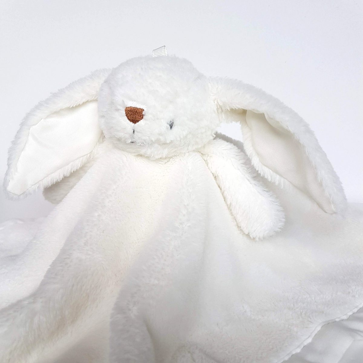 Baby Baby WHITE BUNNY Lovey Plush Security Blanket Comforter Sleep Soft Toy Cute2
