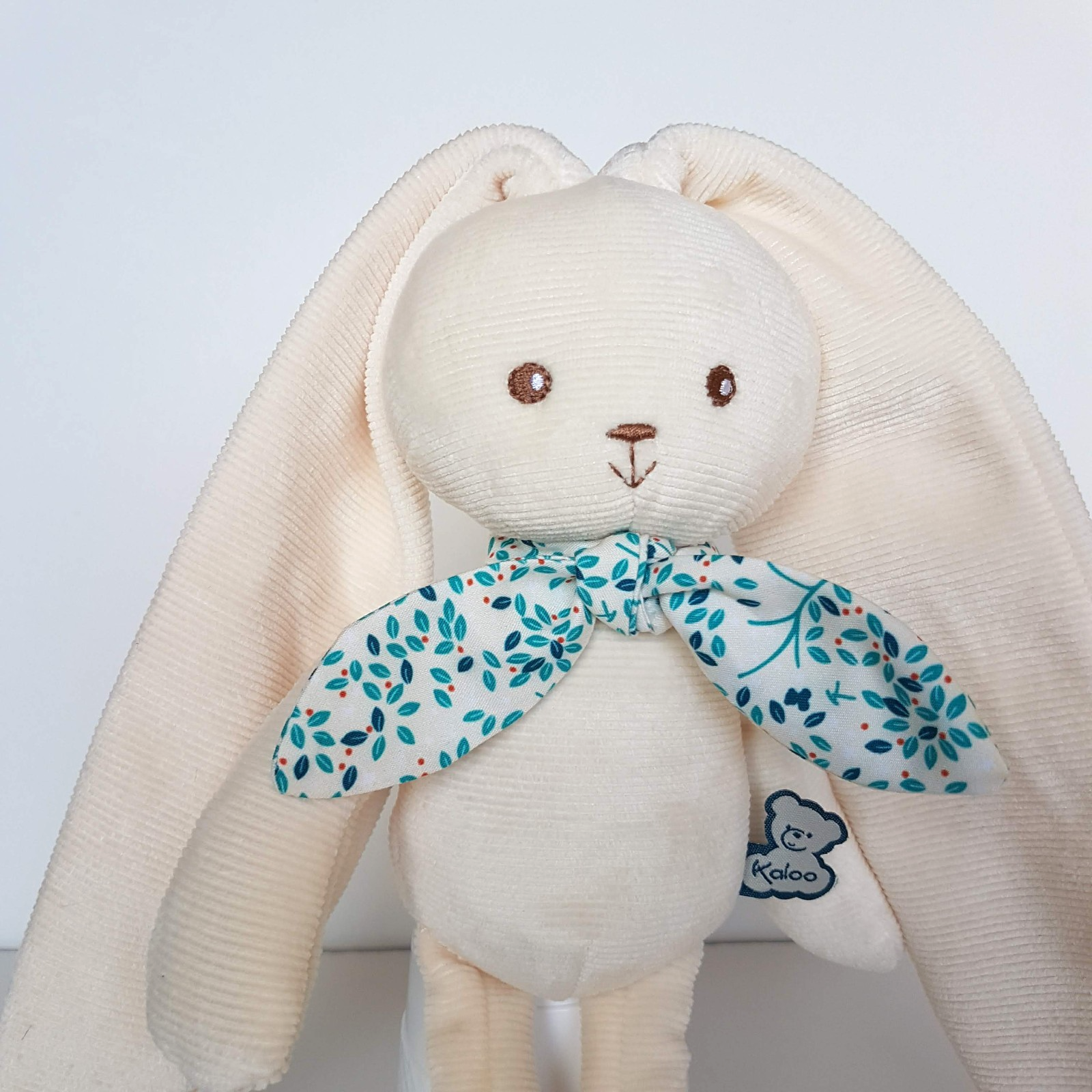 KALOO Baby BUNNY RABBIT Plush 31cm Stuffed Animal Soft Toy Corduroy Cream Floppy1