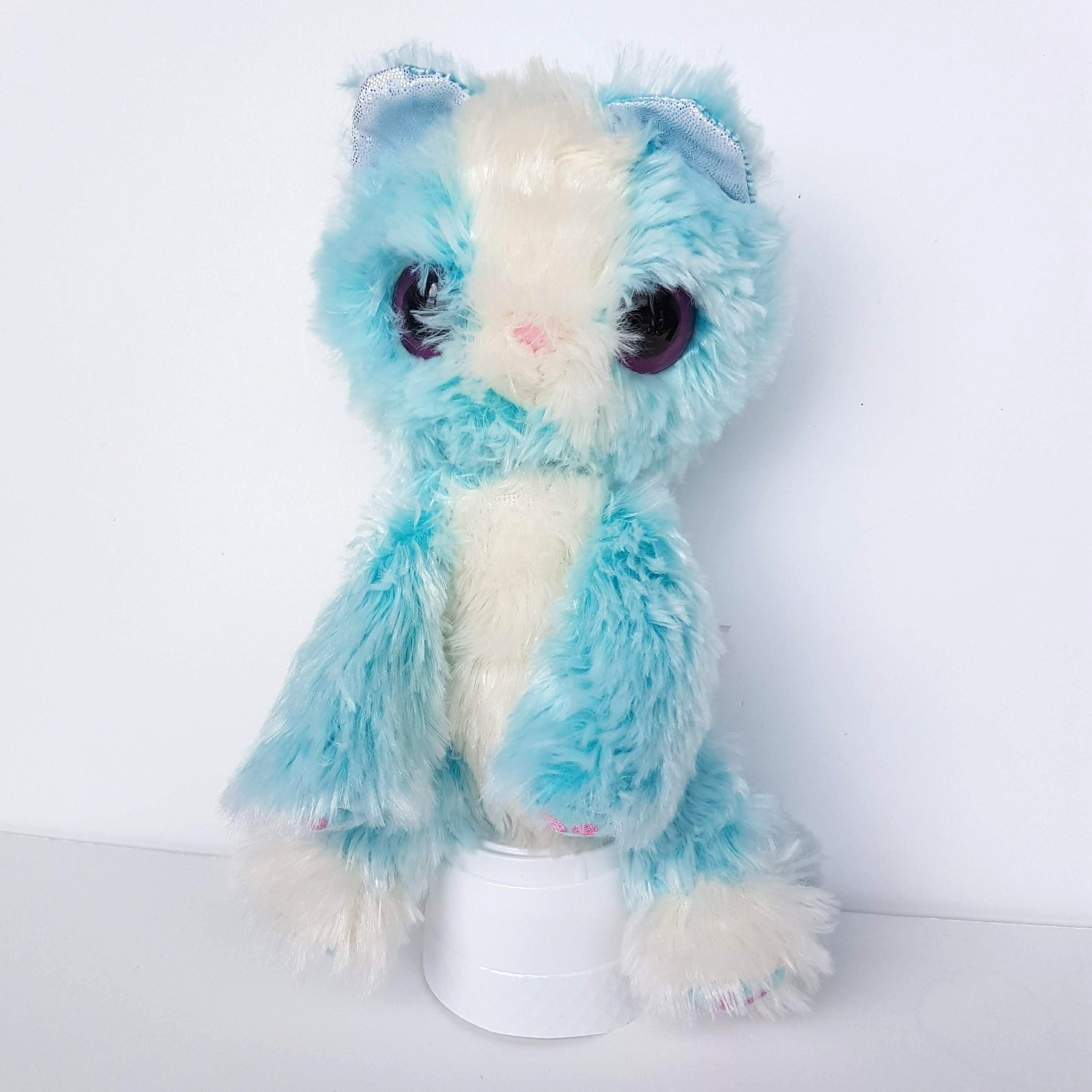 Scruff a Luvs AQUA CAT Plush 25cm Stuffed Animal Blue White Soft Toy2