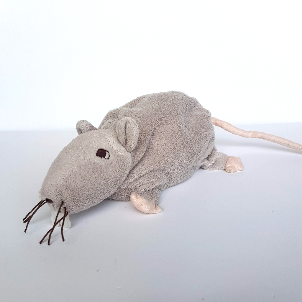 IKEA MINNEN RATTA RAT MOUSE Warm Grey 21cm Plush Stuffed Animal Rodent Soft Toy1