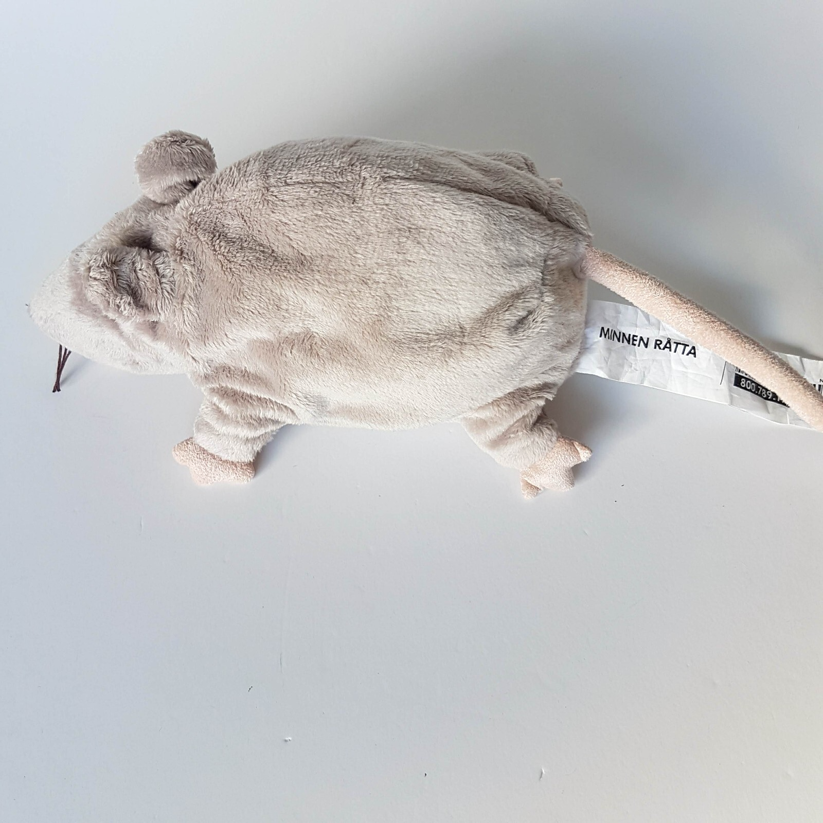 Ikea MINNEN RATTA RAT MOUSE Warm Grey 21cm Plush Stuffed Animal Rodent Soft Toy5