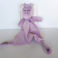 Baby Purple SCHNORGLESAURUS Dinosaur Lovey Comforter Security Blanket Soft Toy0