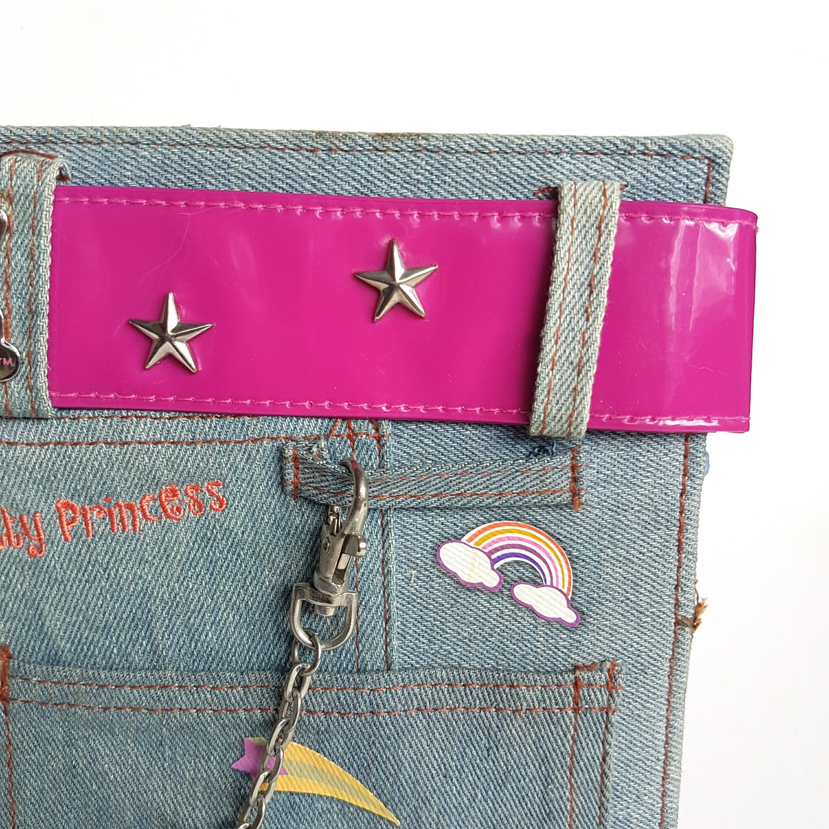 RARE Vintage Bratz Doll DENIM JEANS PHOTO FRAME Jasmin Mirror Accessory 21cm Toy2