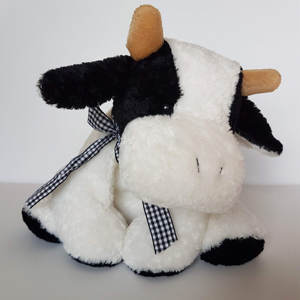 David Jones FLOPPY COW Plush Black White Stuffed Animal Farm Cuddly Soft Toy0