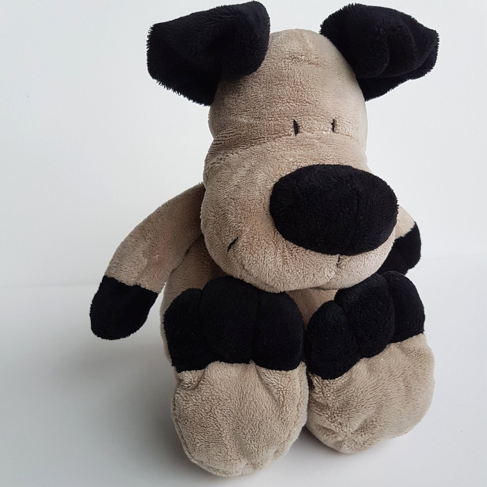 Cute FLOPPY BLACK GREY DOG Plush Soft Toy 35cm Cuddly Stuffed Animal Beanbag Toy2