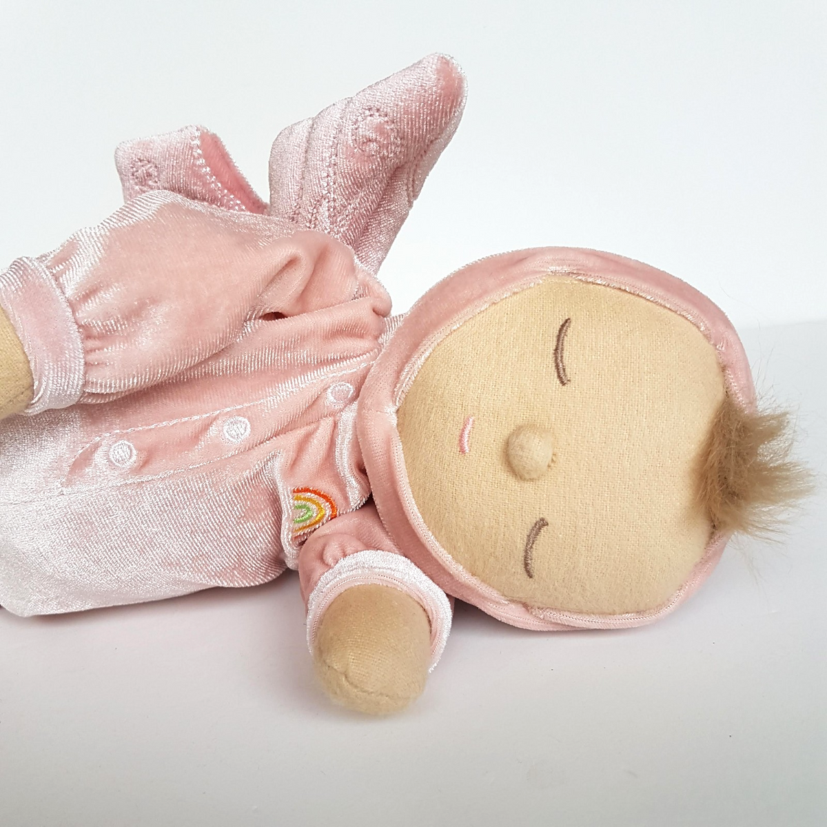 Olli Ella DOZY DINKUMS AURORA Fairy Doll Pink Plush Soft Fabric Doll Sleeping2