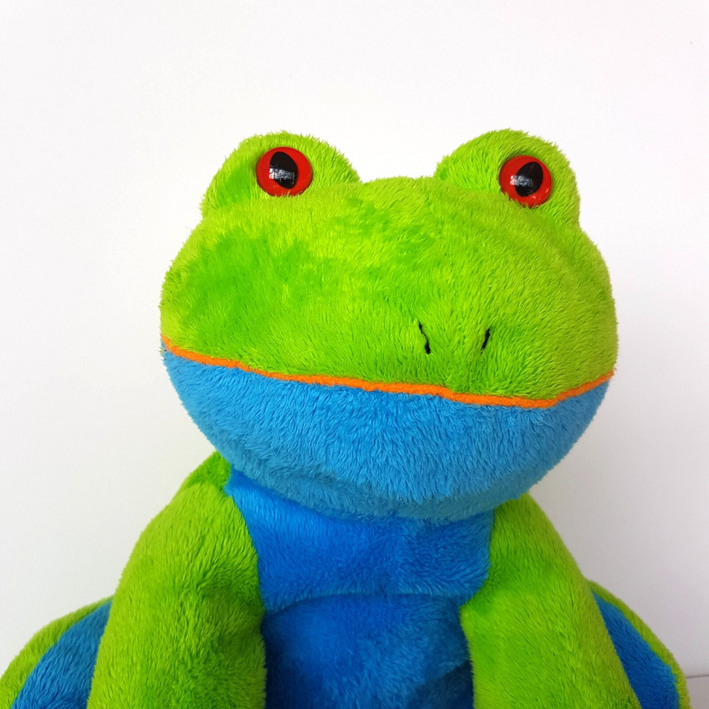 Animal Alley NEON FROG Floppy Big Feet 10" Plush Stuffed Animal Soft Toy Reptile2