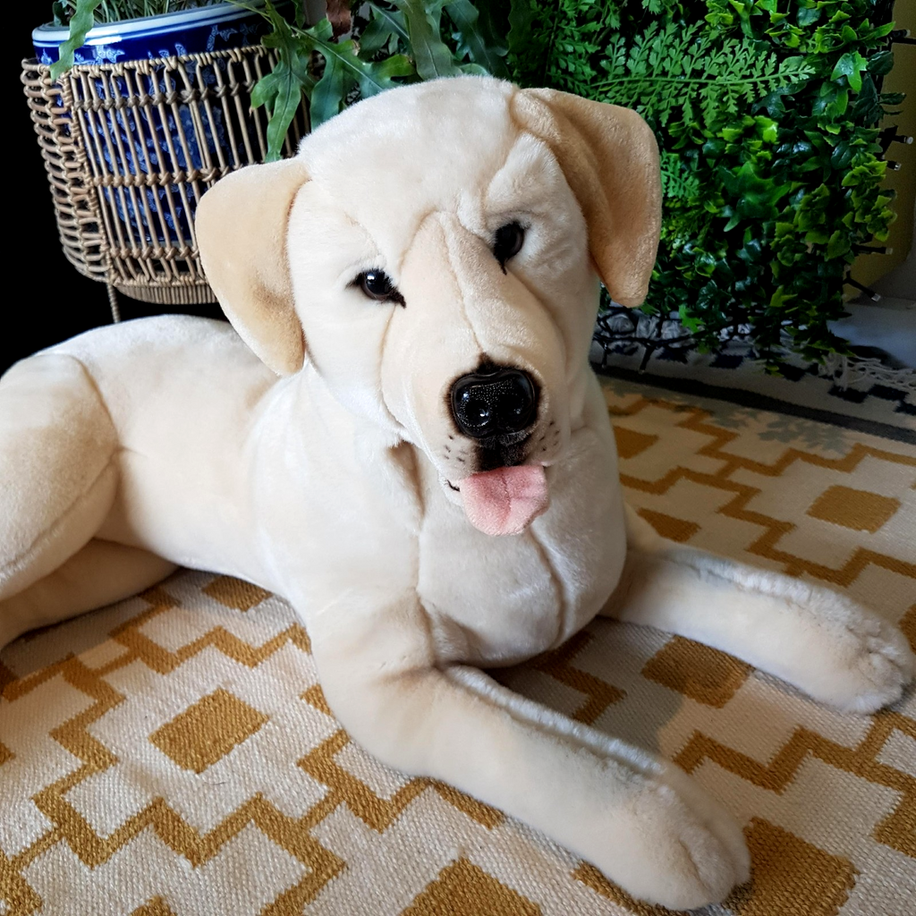 Bocchetta REALISTIC YELLOW LABRADOR DOG Jumbo Large 60cm Soft Toy Stuffed Animal3