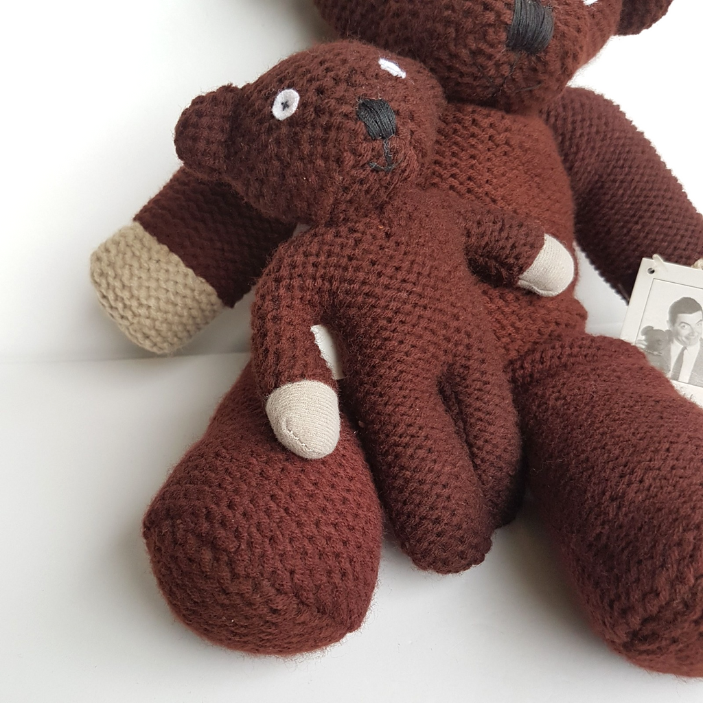 Genuine MR BEAN TEDDY BEARS Vintage 1996 1997 Soft Toy Plush Stuffed Animal Knit2