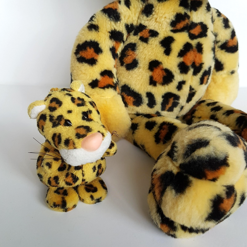 Nici YELLOW JAGUAR Wild Cat Plush + KEYCHAIN Key Ring Stuffed Animal Soft Toy2