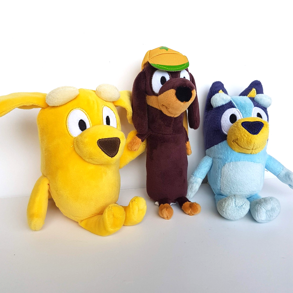 Bluey Plush Lot LUCKY SNICKERS BLUEY Puppy Dog Stuffed Animal Soft Toy Genuine0