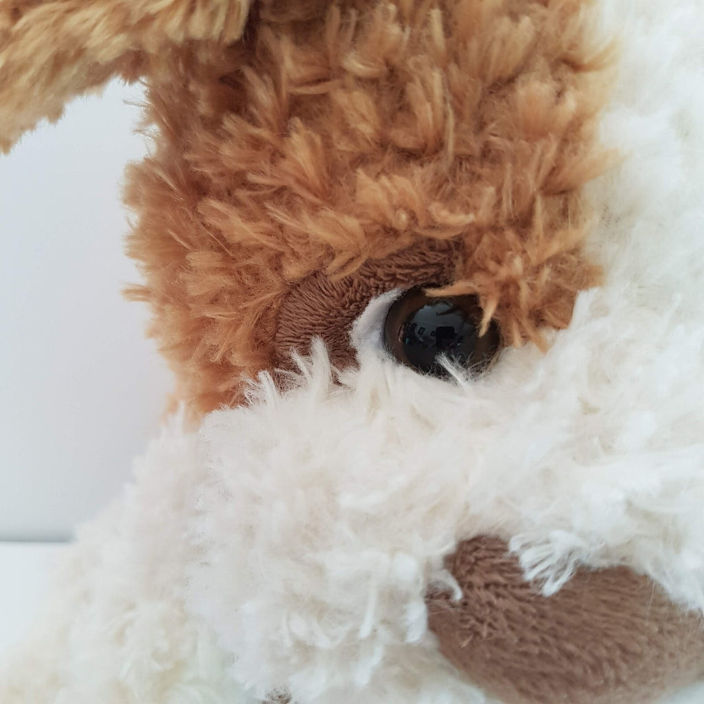 Smile CUDDLY PUPPY DOG Plush Floppy Soft Toy Cream Tan Stuffed Animal Cute3