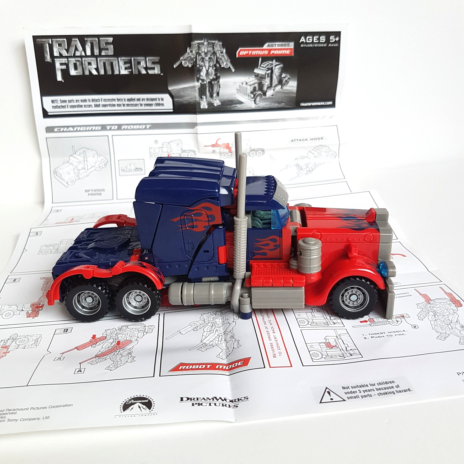 Transformers OPTIMUS PRIME Truck 2007 18cm Autobot Robot Action Figure Toy EUC0