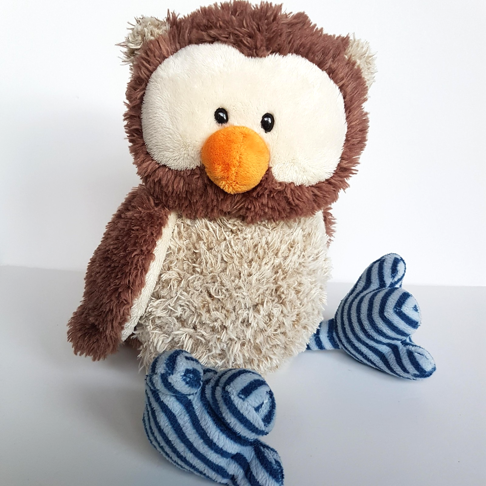Nici OSCAR OWL BIRD 34cm Rotatable Head Plush Stuffed Animal Soft Toy Cuddly EUC0
