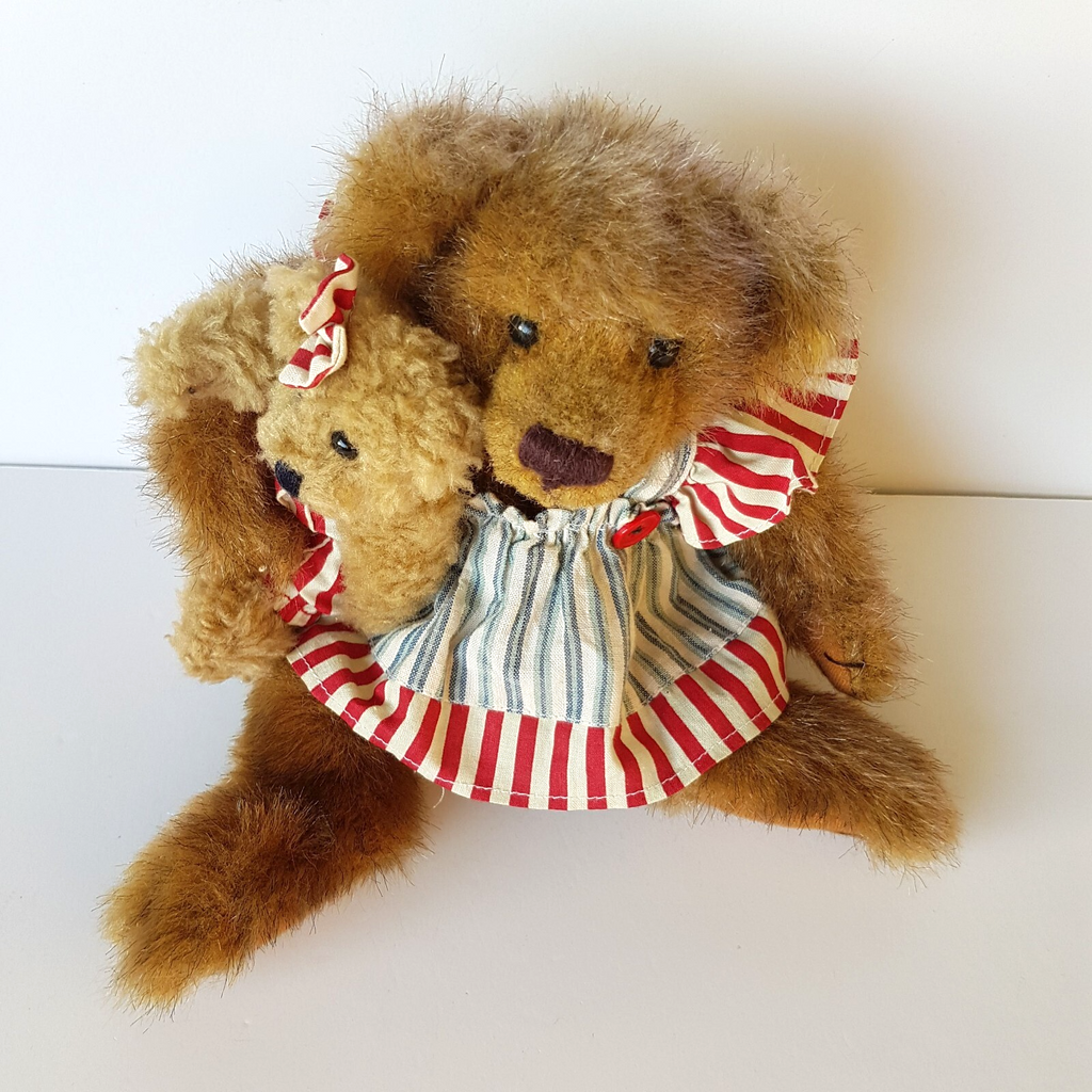 Settler Bears Jointed TEDDY BEAR Mum + Baby Stuffed Animal Soft Toy Cute Dressed4