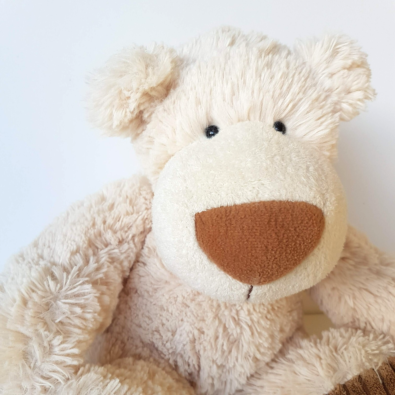 Aurora CREAM TEDDY BEAR Plush 30cm Stuffed Animal Soft Toy Beanbag Floppy Cuddly1