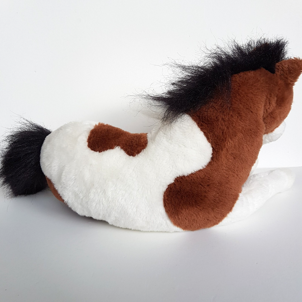 PINTO HORSE PONY Floppy Plush Brown White 34cm long Soft Toys Stuffed Animal Pet9