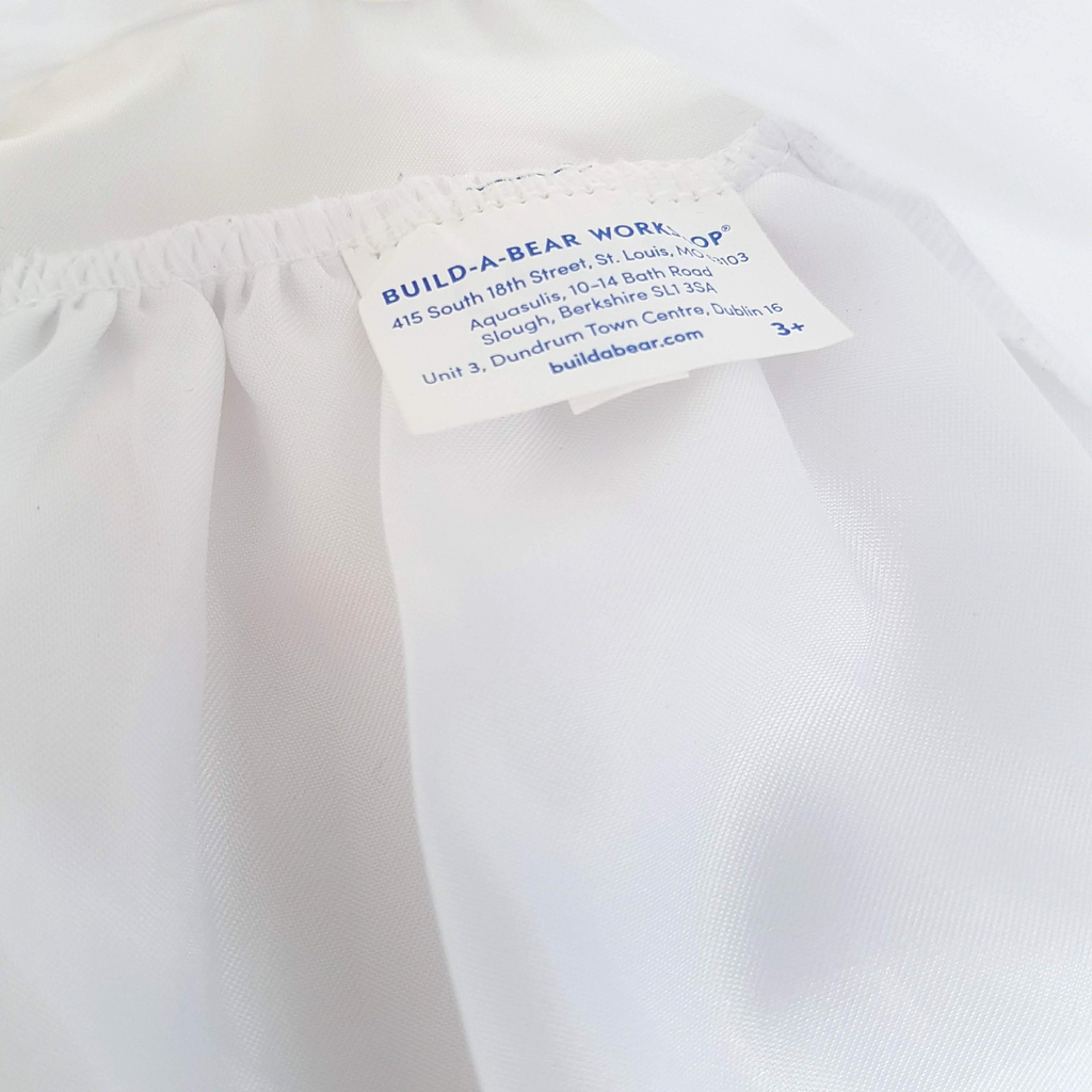 Build A Bear SEQUIN DRESS White Outfit Clothes Teddy Bear BAB Pretty Dress Toy5