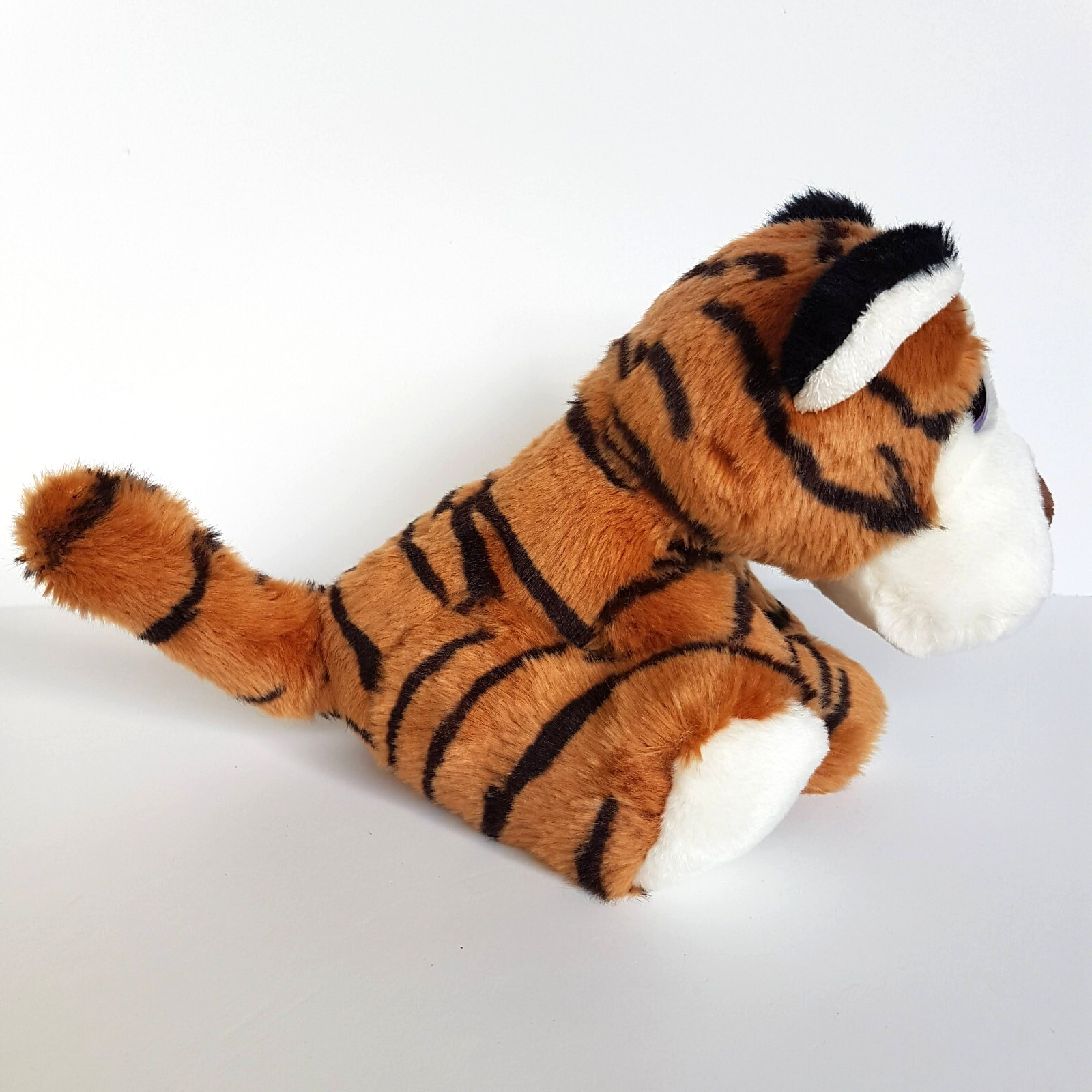 Cute TIGER WILD CAT Plush 18cm Stuffed Animal Purple Eyes Zoo Soft Toy KORIMCO7