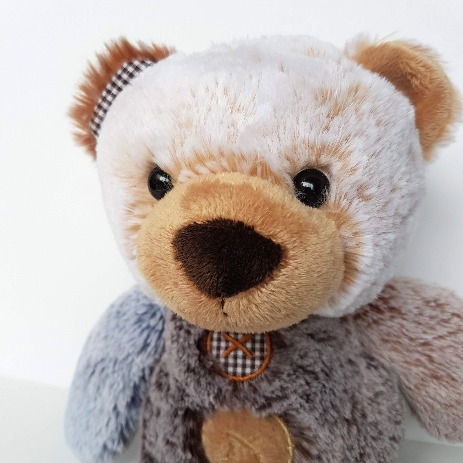 Korimco BUTTONS TEDDY BEAR Plush 27cm Stuffed Animal Soft Toy Frosted Fur Cute4