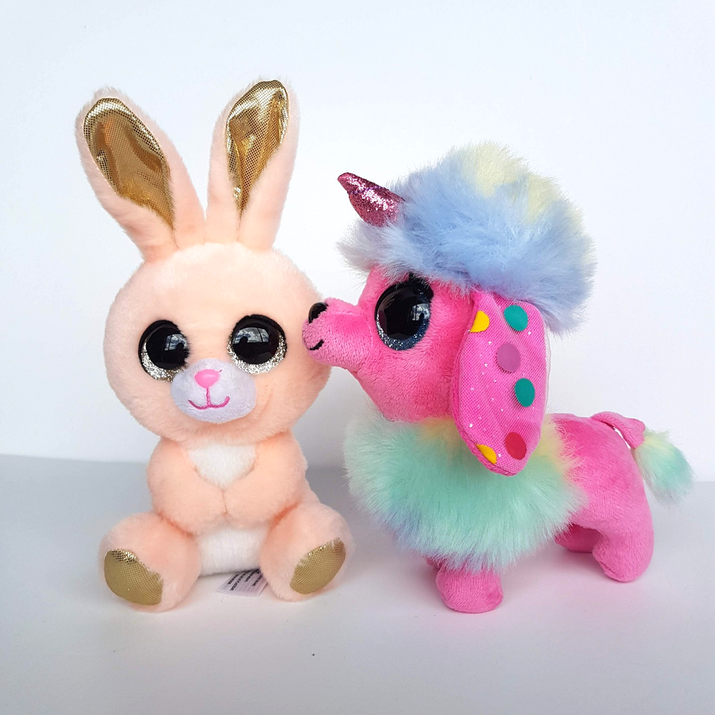 Coco Surprise BUNNY & POODLE UNICORN Plush Stuffed Animal Soft Toy Glitter Eyes4