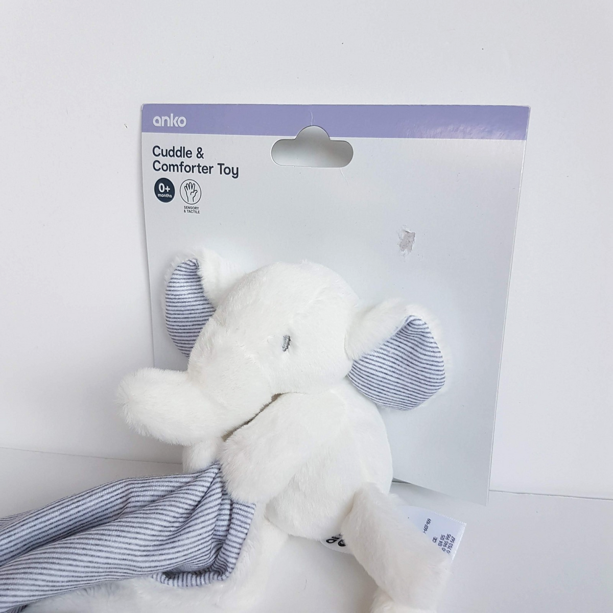 Anko WHITE ELEPHANT Baby Lovey TAGS Security Blanket Comforter Plush Soft Toy2