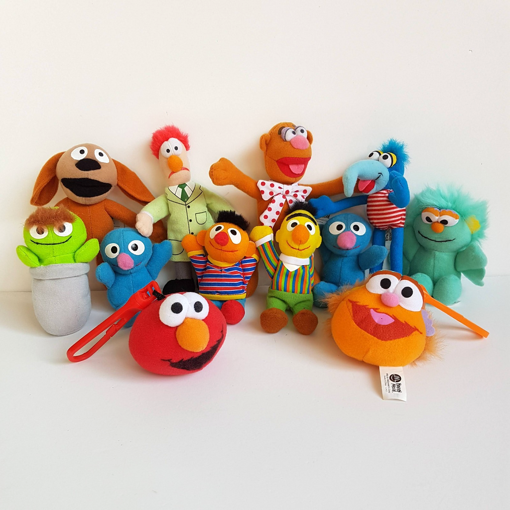 SESAME STREET + MUPPETS McDonalds Happy Meal Soft Toys LOT Plush Soft Toy Bundle0