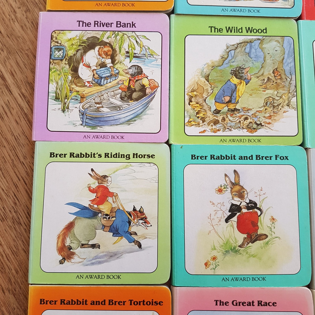Vintage WIND IN THE WILLOWS & BRER RABBIT Book Lot Childrens Bundle Board 19883