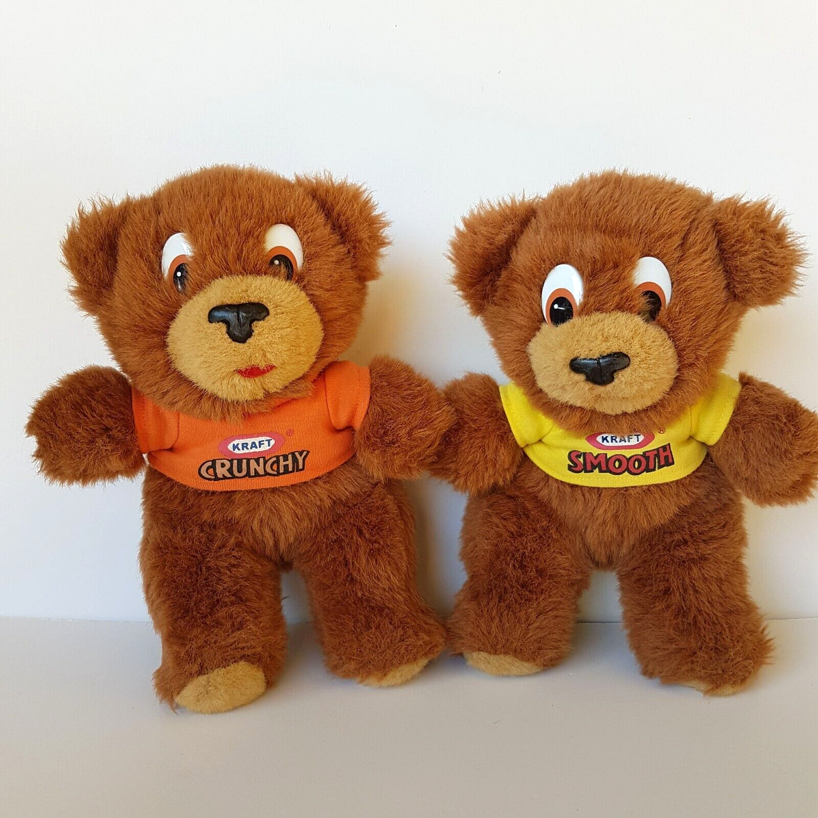 Vintage KRAFT Peanut Butter CRUNCHY & SMOOTH Plush Food Advertising Soft Toy0
