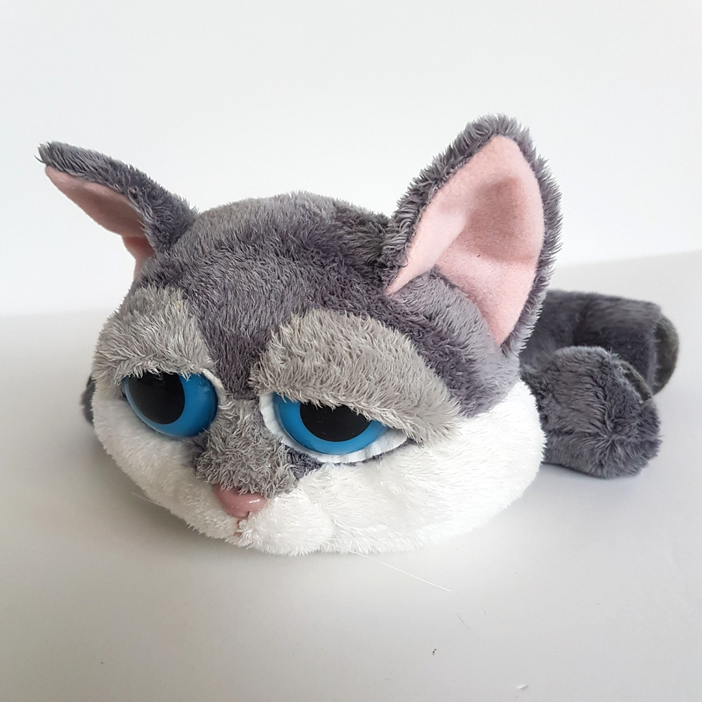 RUSS Lil Peepers GREY CAT KITTEN Plush Stuffed Animal Soft Toy Blue Eyes Pet Toy2