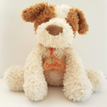 Smile CUDDLY PUPPY DOG Plush Floppy Soft Toy Cream Tan Stuffed Animal Cute0