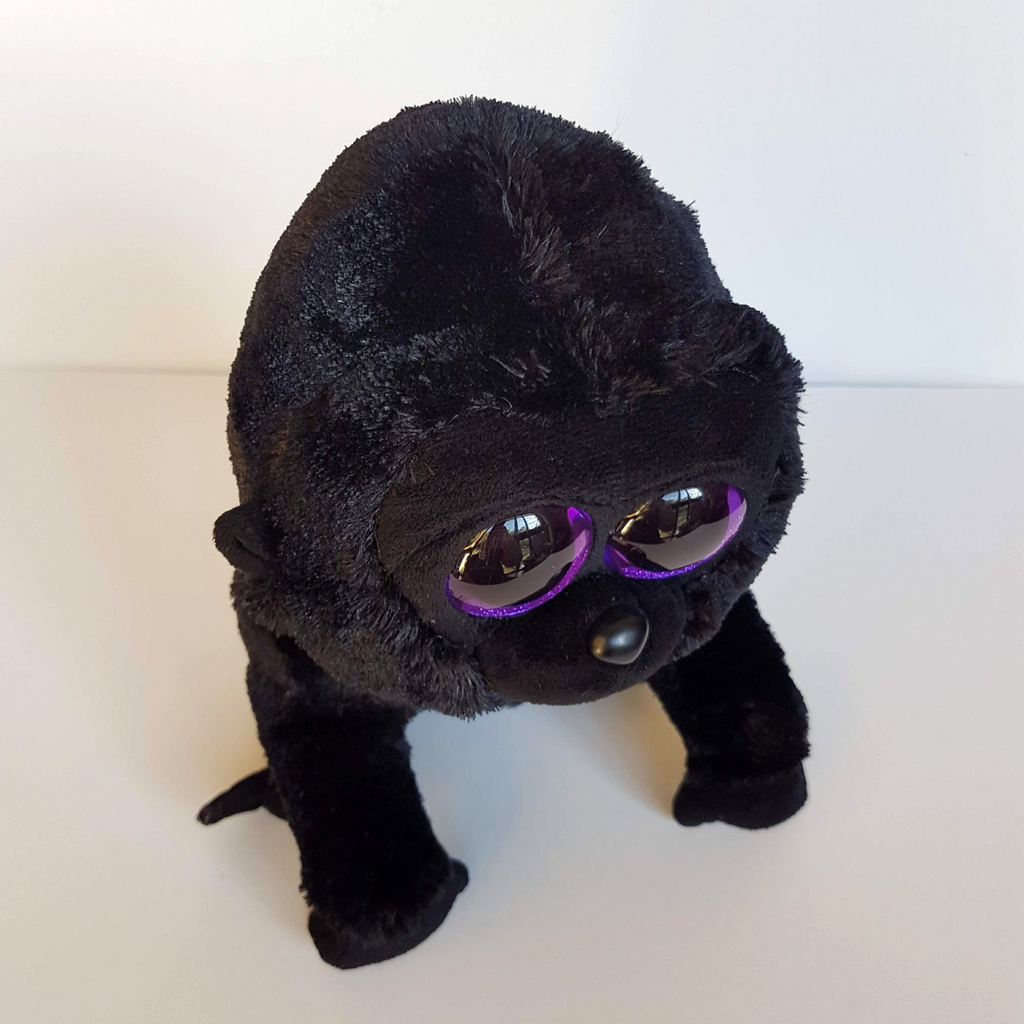 TY SILK Beanie GEORGE GORILLA Medium 23cm Black Monkey Soft Toy Stuffed Animal2
