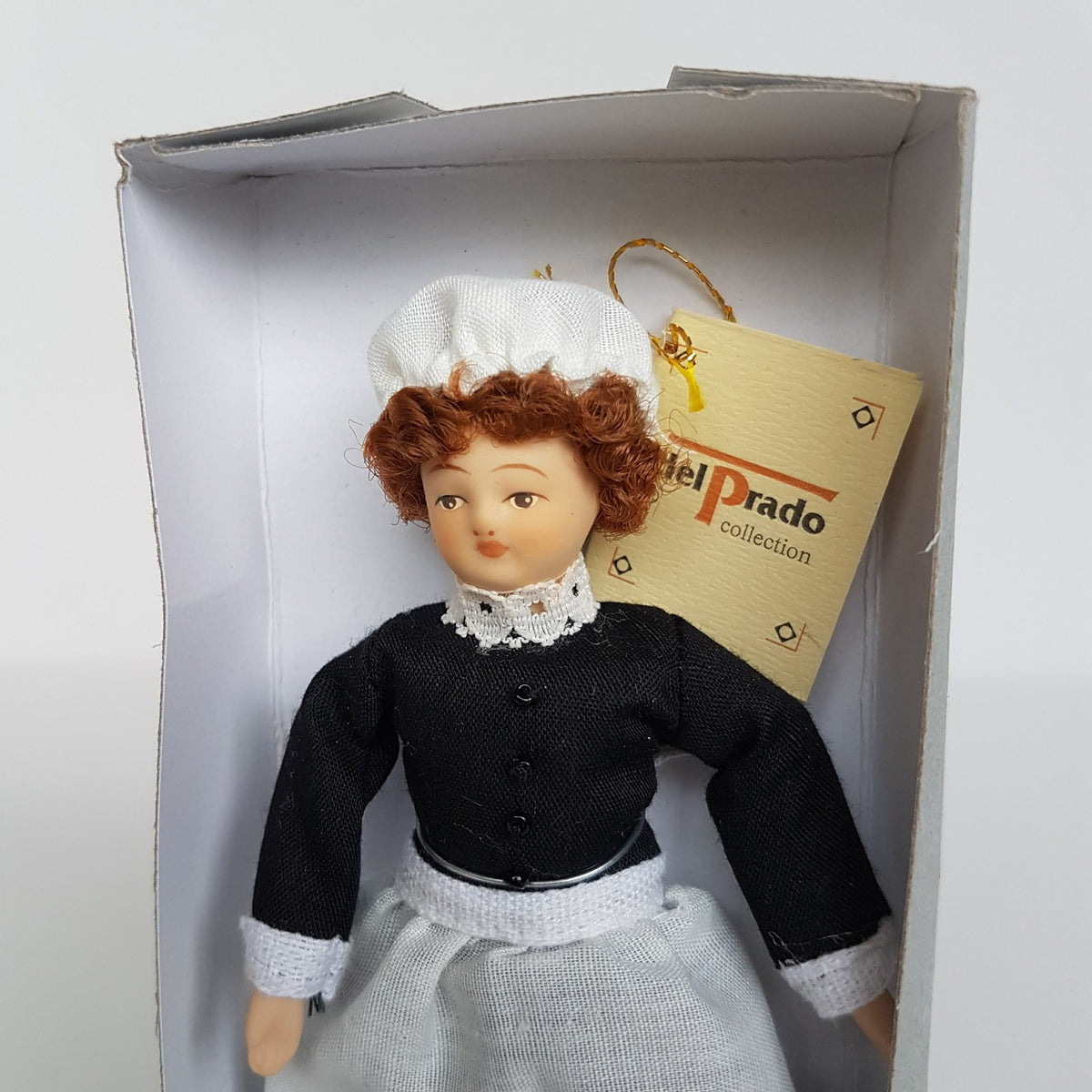 Del Prado Doll House VICTORIAN MAID Housekeeper Doll Black White Collectible14