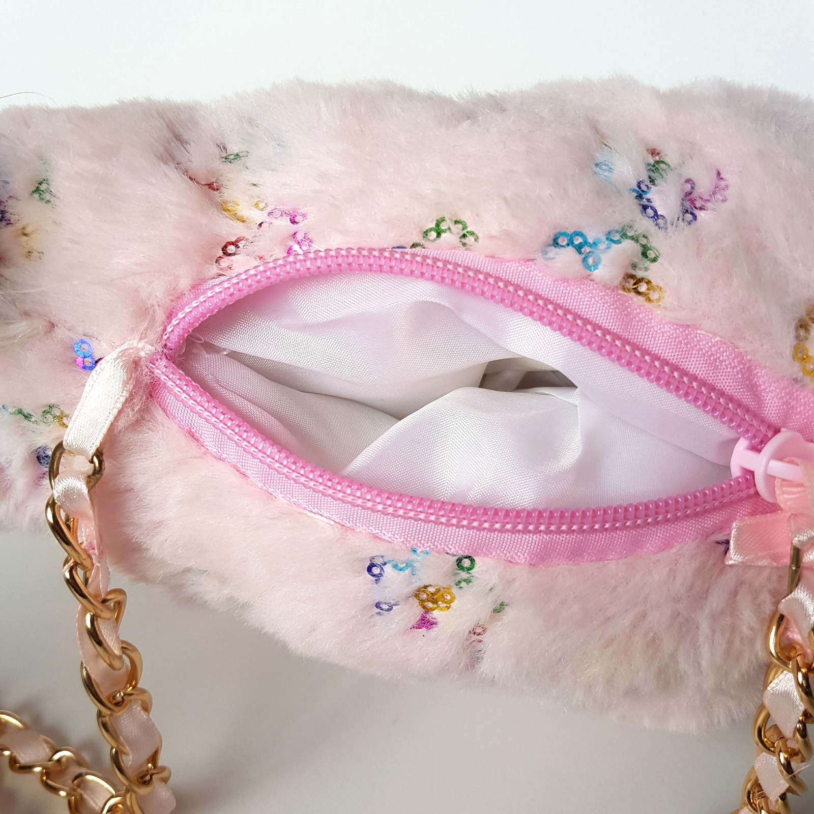 Olly & Me UNICORN BAG PLUSH Pink Flower Sequin CUTE Kids Bag Purse Rainbow Toy12