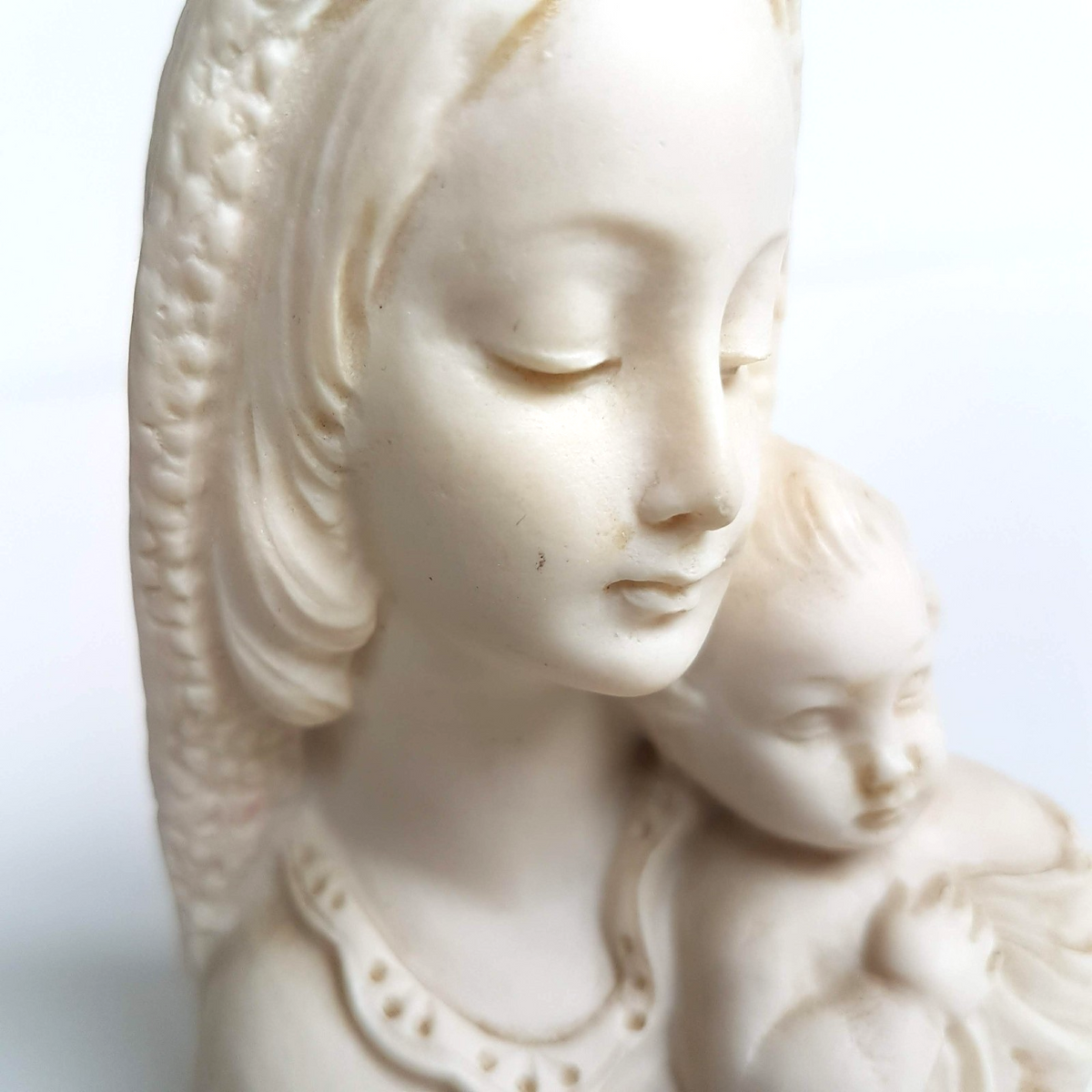 MADONNA & CHILD Figure Statue 10cm Religious Made in Italy Mary Jesus Bust 210g5