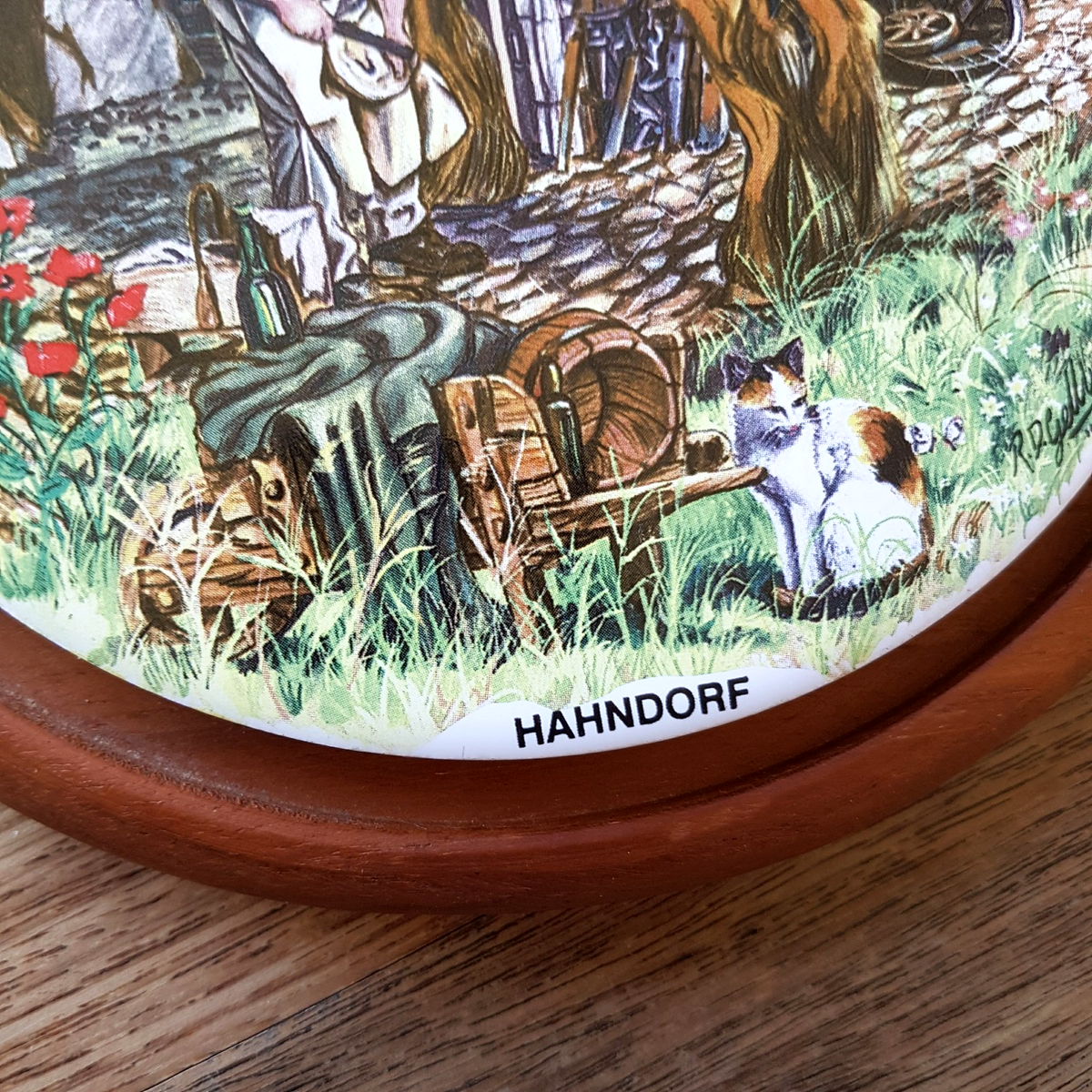 Hahndorf THE FARRIER Horse Print Wall Plate Decorative Plaque Australia History2
