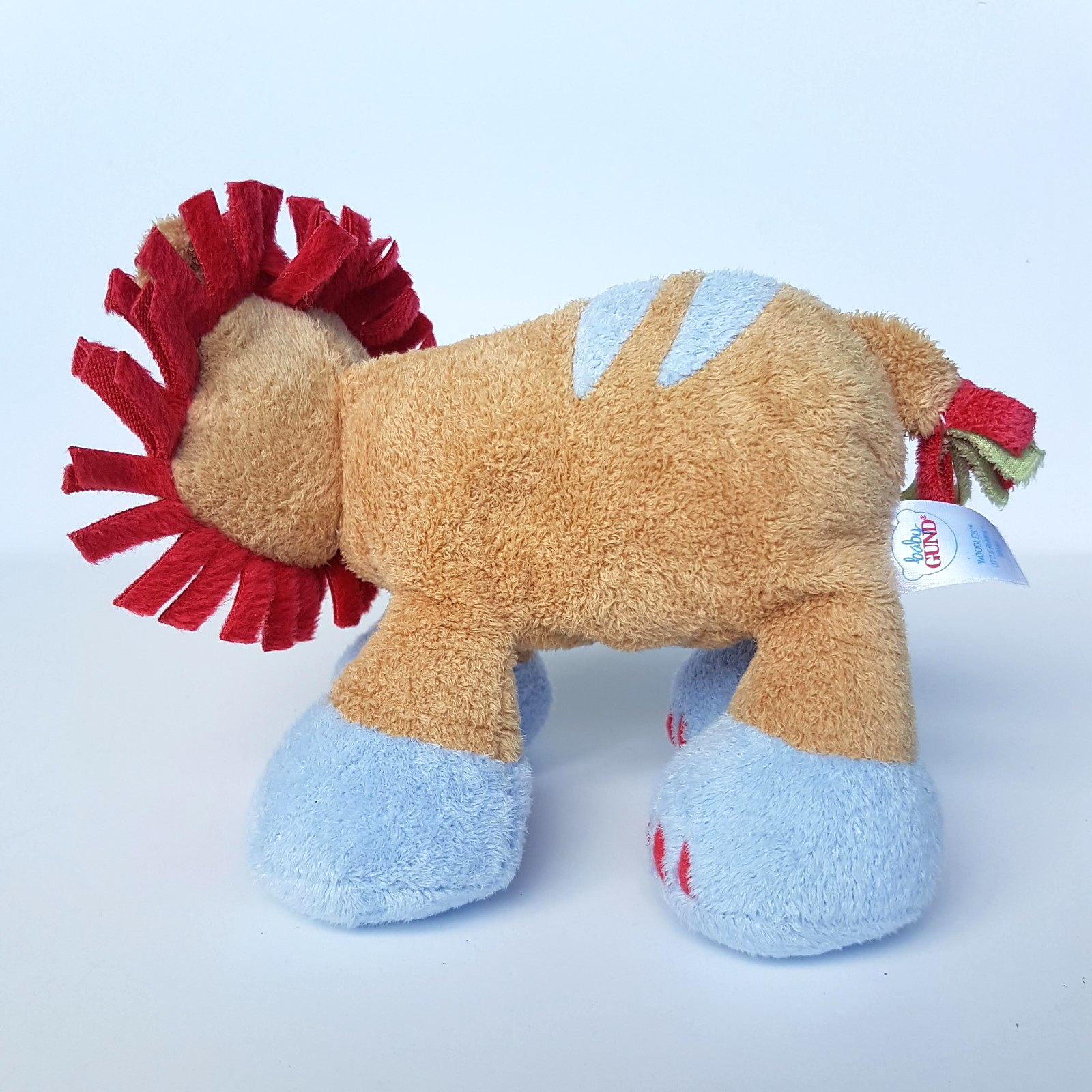 Baby Gund WOODLES LITTLE LION Rumba Baby Rattle 7" Plush Soft Toy Stuffed Animal6