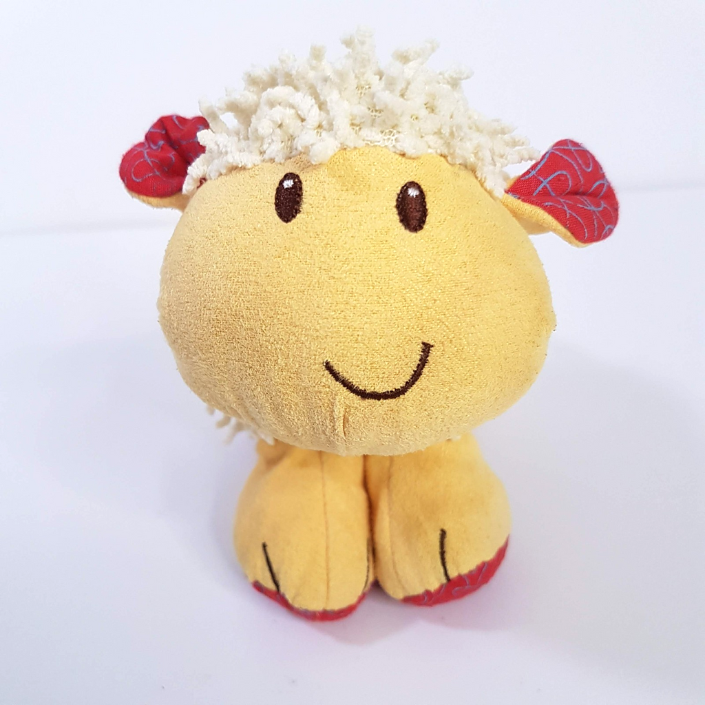Blossom Farm LAMB BABY RATTLE Chamois Activity Toy Stuffed Animal Soft Toy ELC8