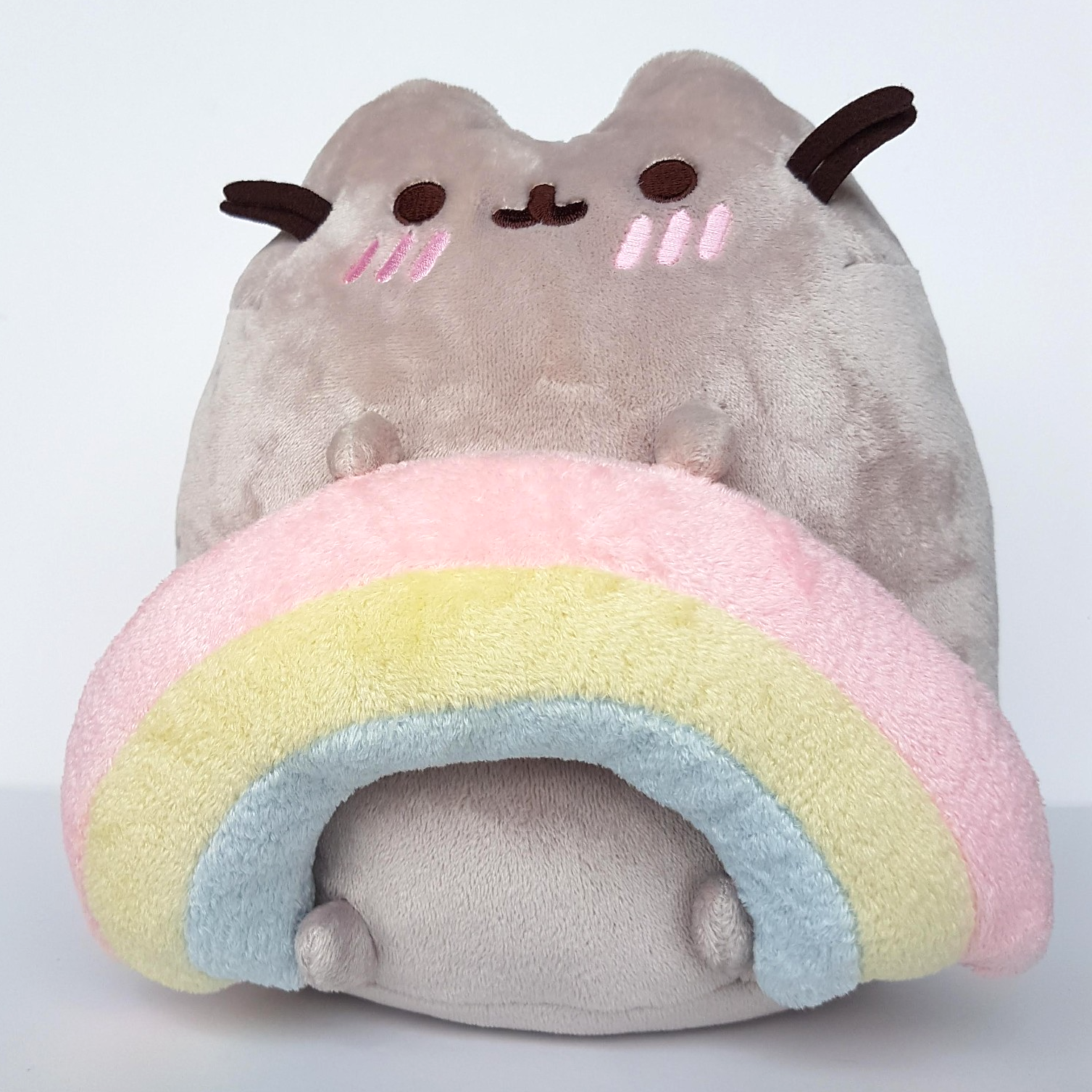 Gund PUSHEEN RAINBOW CAT 23cm Soft Toy Stuffed Animal Kitten Pet Genuine Cute3