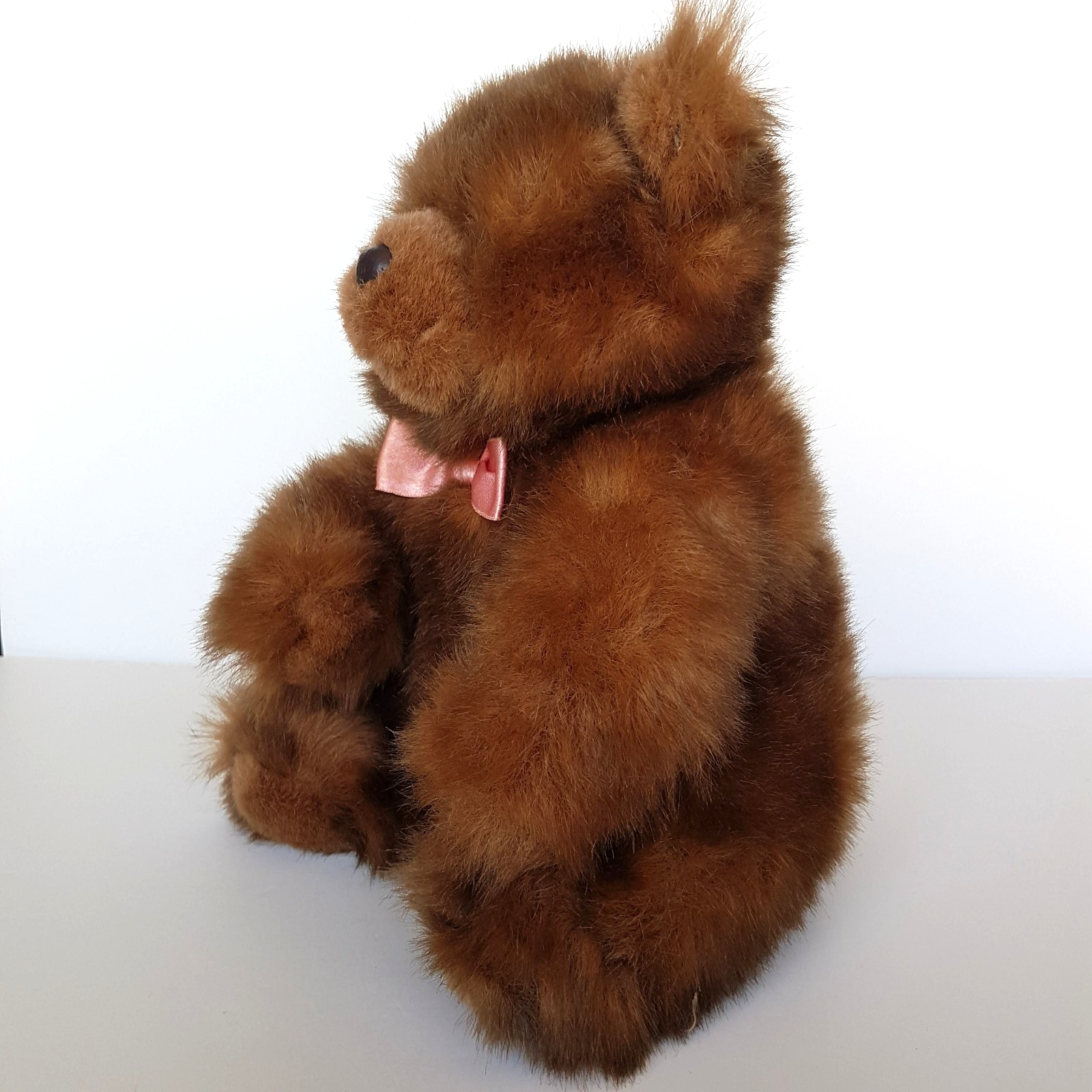 VTG Gina Toys TEDDY BEAR 29cm Stuffed Animal Bow Soft Toy Collectible Bear Cute2