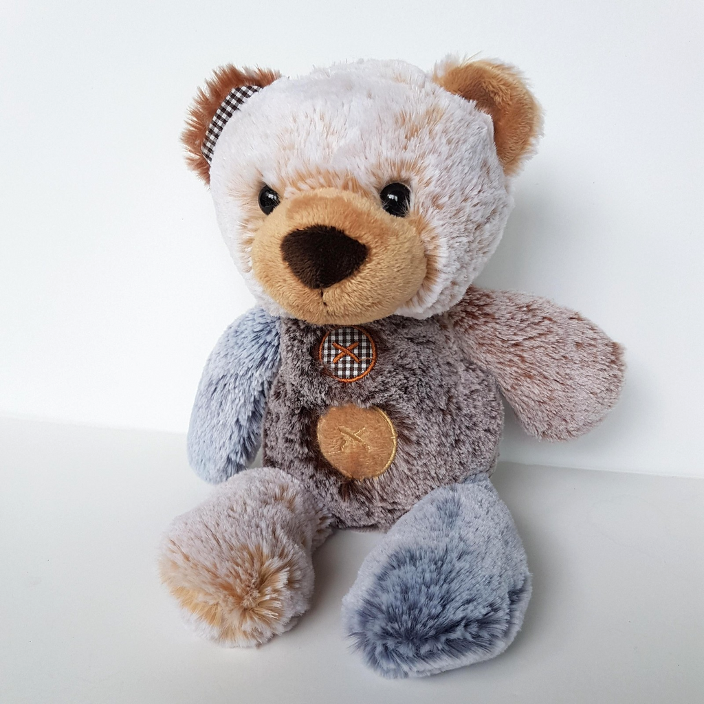 Korimco BUTTONS TEDDY BEAR Plush 27cm Stuffed Animal Soft Toy Frosted Fur Cute2