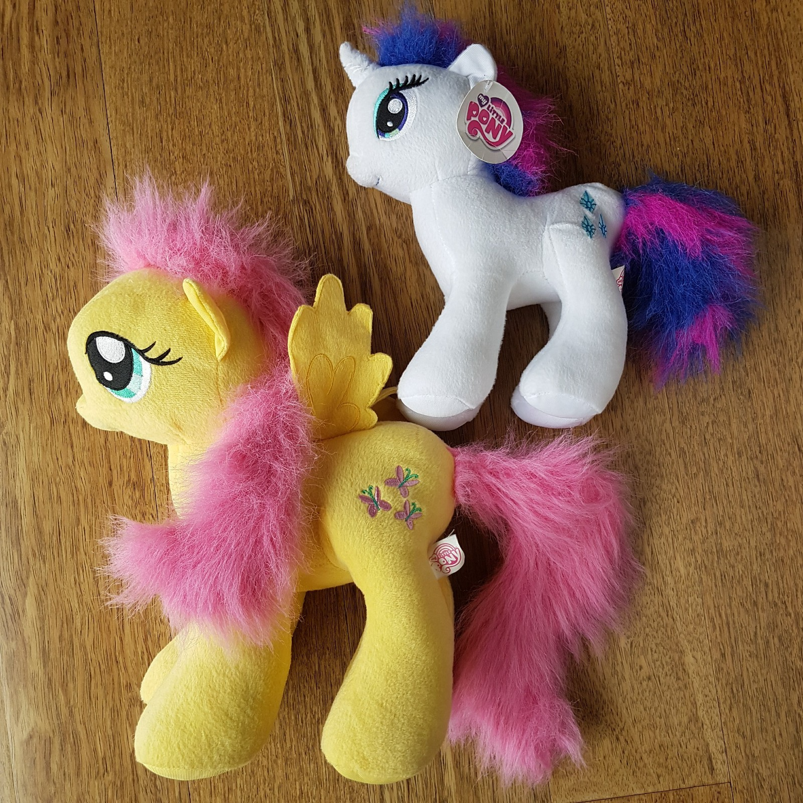My Little Pony RARITY + FLUTTERSHY Plush Stuffed Animal Horse Soft Toy Cute0