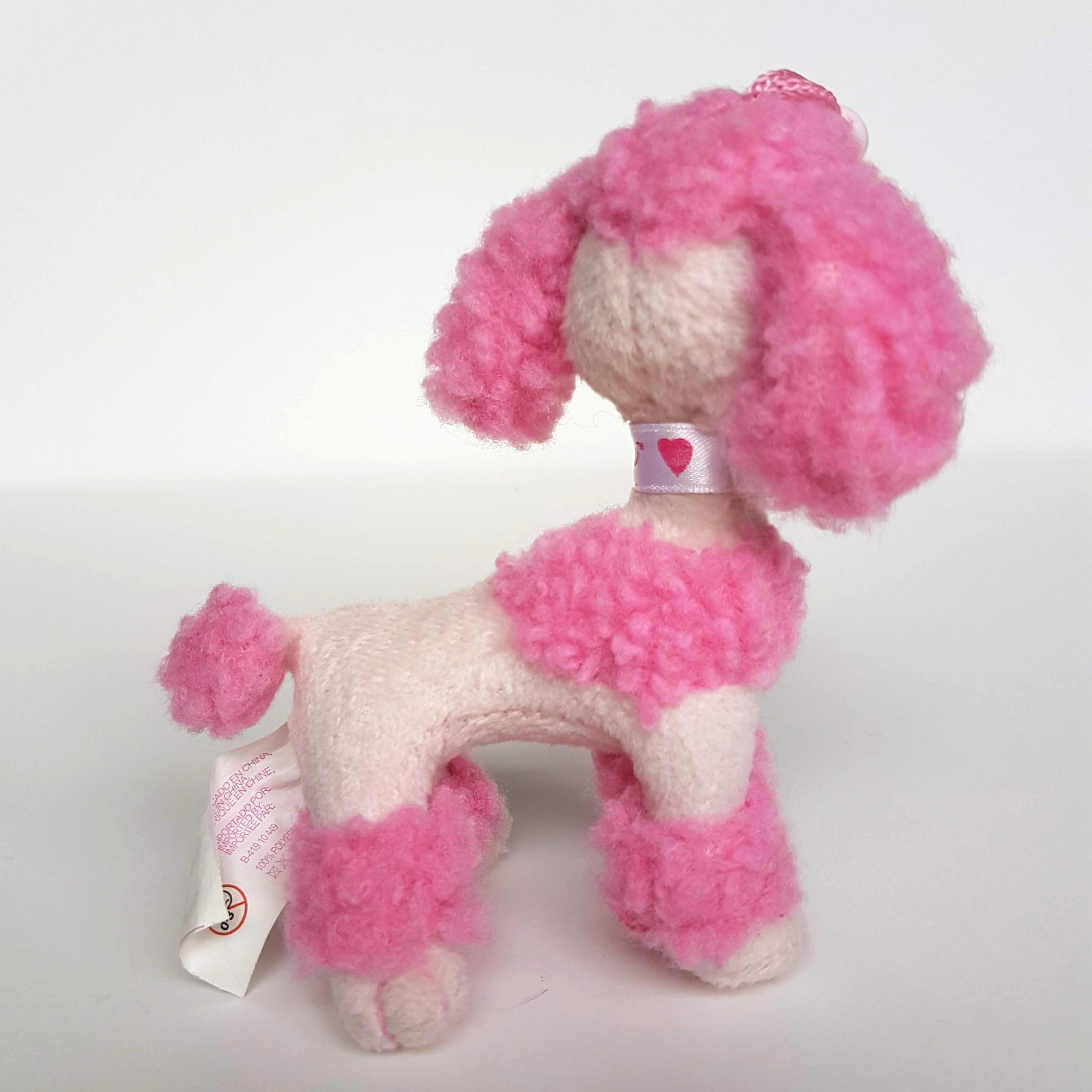BARBIE PINK POODLE Mattel Key Ring Clip On 2006 Plush Stuffed Animal Soft Toy2